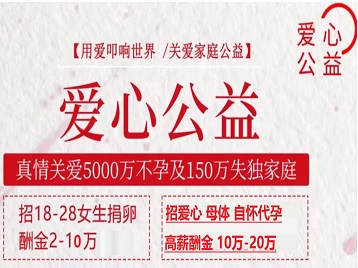 万年捐卵助孕生子 爱心志愿者招募